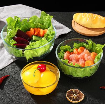 China High Quality Sustainable Round Customized Glass Fruit Vegetable Salad Bowl for sale