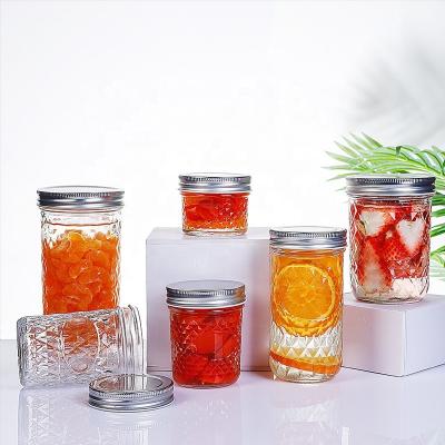 China Custom Wide Mouth Freshness Preservation OEM Logo Mason Jar For Storage for sale