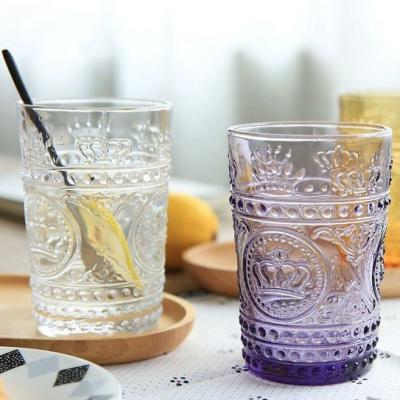 China Item lead free creative custom new color glass cup for juice glassware for sale