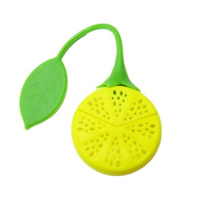 China Food Grade Lemon Silicone Tea Infusers Viable Tea Infuser Set Of 2 - Loose Leaf Tea Silicone Strainers With Long Handle for sale