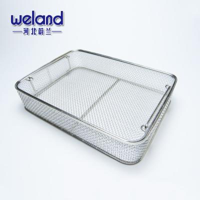 China 304 316 Stainless Steel Disinfection Surgical Basket Lightweight Medical Cleaning Baskets for sale