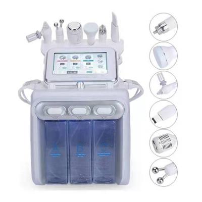 China Cold Acne Treatment 6in1 Hydroxide Ultrasound RF Hammer Facial Cleansing Machine Beauty Machine for sale