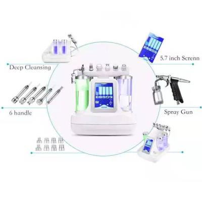 China Exfoliators Skin Peel Beauty Equipment For Face Deep Cleansing Oxygen Facial Jet Machine 6 IN 1 Skin Care Firming Rejuvenation Machine for sale