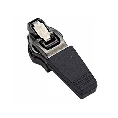 China Good Quality Zinc Alloy Semi-automatic Nylon Zipper Slider, Black Rubber Puller Factory Wholesale for sale