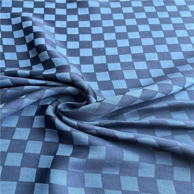 China 100% Polyester Chiffon Plaid Dyed Shrink-Resistant Fabric For Women's Skirts And Dresses for sale