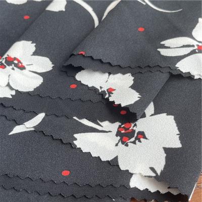 China 100% Polyester Printed Chiffon Fabric Yarn Breathable Hot Selling Composite Silk Like Fabric For Women's Clothing And Dress for sale