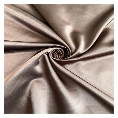 China High Quality Soft Shrink-Resistant Polyester 100% Silk Shiny Satin Fabric For Lady's Dress Underwear for sale