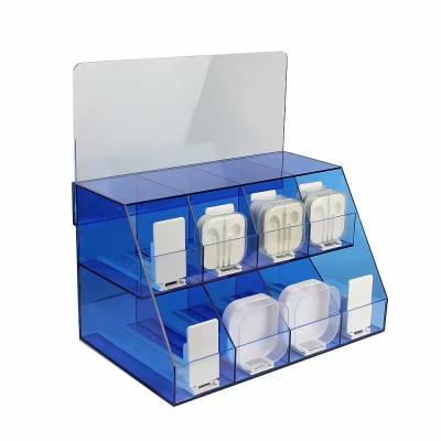 China Factory Wholesale 2 Tier Acrylic Display Stand Acrylic Phone Accessories for sale