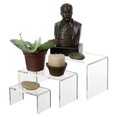 China Acrylic U Shaped Risers Set Factory Custom Lucite Stacking Roller Risers Custom And Plexiglass Display Racks for sale