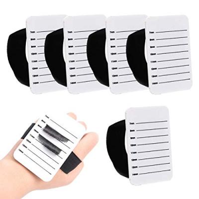 China Factory Wholesale Eyelash Extension Palette Acrylic Lash Tile With Bandage Lash Holder For Hand for sale