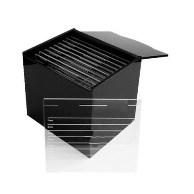 China Factory Wholesale Black Box with 10 PCs Lash Tray Hot Acrylic Eyelash Box Clear for sale