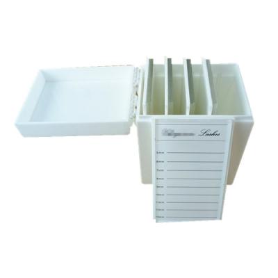 China Wholesale White Organizer Box Acrylic Lash Box of 5 Factory Tile Pallet Wicks for sale