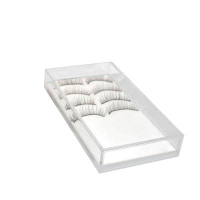 China Luxury Single Clear Lash Pallet Tray Box Case Acrylic Eyelash Storage Box for sale