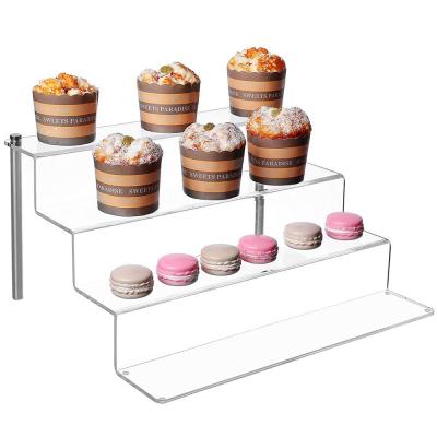 China Factory Wholesale 4 Stage Cake Display Stand Acrylic Cake Stands For Wedding Cakes for sale