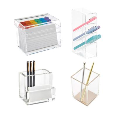 China Factory wholesale clear acrylic pencil holder custom acrylic stationery for office for sale