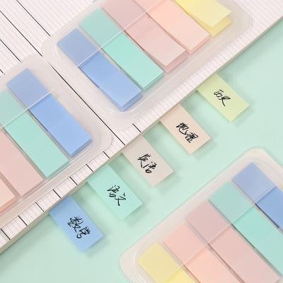 China Self Adhesive Custom Design Morandi Solid Color Cute Sticky PET Memo Pad Set With Box for sale