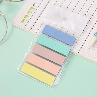 China Morandi Self Adhesive Cheap Color To Do List PET Sticky Note Pad Set for sale