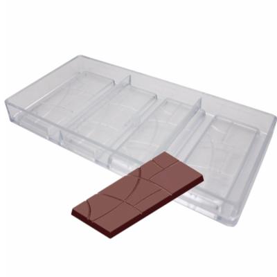 China Polycarbonate Diamond Disposable Transparent Chocolate Mold Custom PC Chocolate Mold for sale