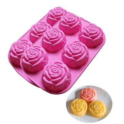 China 2019 Viable Silicone 6 Rosette Chocolate Mold Baking Tools for sale