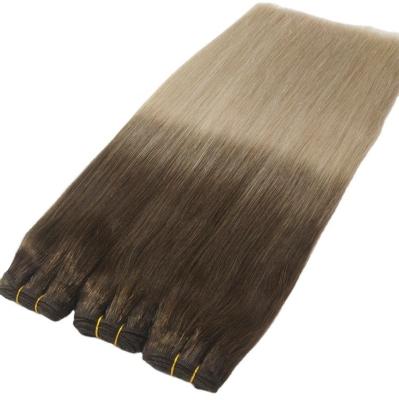 China Straight Machine Ombre Color 100% Human Remy Hair Weft Highlight for sale