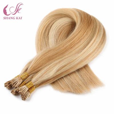 China No tangle european virgin human pre bonded hair extension vendors keratin i tip hair extension for sale