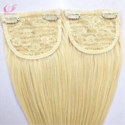 China Double Pulled 100% High Quality Straight Pu/Lace/Seamless Human Hair Clip In Hair Extensions For Woman for sale