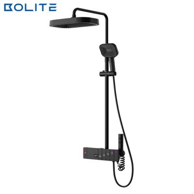 China With Sliding Bar Manufacturers Bathroom Bestselling Wall Mounted Led Shower Spout With Hand Held Shower Spout for sale