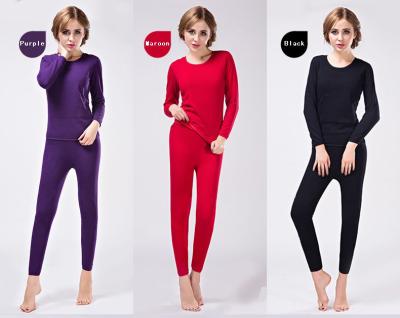 China Fashion Antibacterial Lady's Thermal Underwear Sets Lady's Underwear Thermal Sets for sale