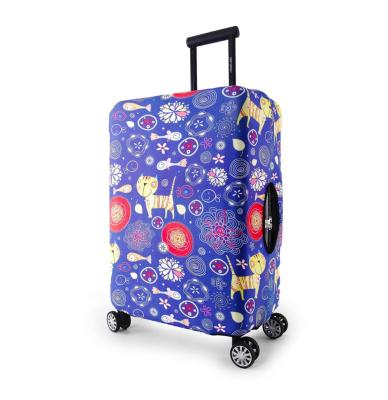 China 2018 new colorful fabric spandex fits custom 18-32 inch luggage printing luggage cover suitcase protector for sale