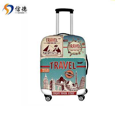 China Eco-friendly Spandex Luggage Cover Suitcase Protector Washable Travel Luggage Covers for sale