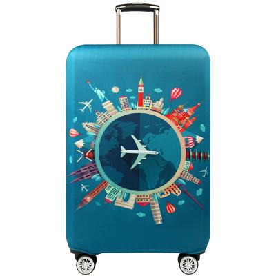 China Spandex Suitcase Travel Cover Devices Eco-Friendly Elastic Thick Luggage Cover Thick Expandable Luggage Cover for sale