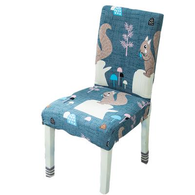 China Wholesale New Design Romantic Printing Spandex Half Chair Cover For Protect Dining Chair for sale