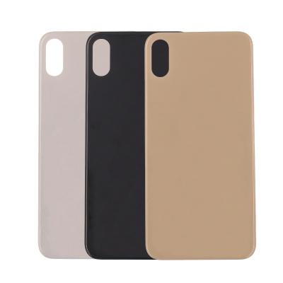 China High Quality Plastic Back Battery Door Cover Housing Glass For iPhone XS Replacement Battery Door Black / White for sale