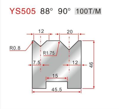 중국 YS505 아마다 프레스 브레이크 2V 다이 CNC 수압 프레스 브레이크 도구 판매용