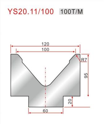 중국 YS20.11/100 CNC 수압 사용자 지정 브레이크 다이 88도 싱글 V 다이 판매용