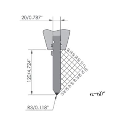 China Customizable Press Brake Punch 60 Degrees Brake Punch For Sheet Metal Work for sale