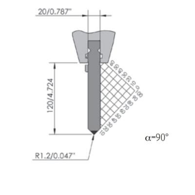 China Press Brake Upper Mould Standard Customized Size Brake Punch for sale