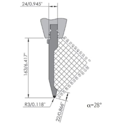 China Customized Size Press Brake Die HRC50 Bending Dies For Hydraulic Press for sale