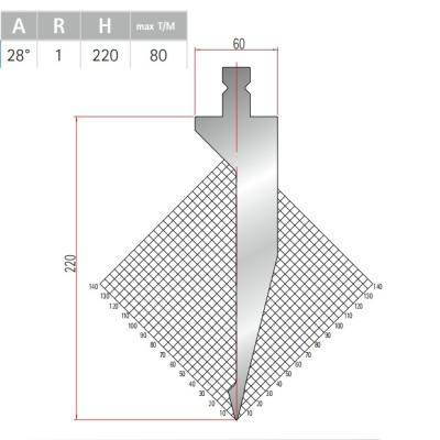 China Poluição Custom Press Brake Tooling 0,02mm Pressão de precisão Punch Brake à venda