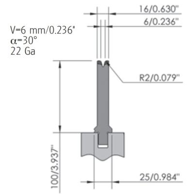 China Presione el freno Wila 1v Die Bending Dies para la flexión de chapa de metal en venta