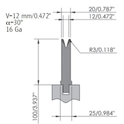 China 48-52HRC Press Brake v Die Bending Die Wila Press Brake Tooling à venda