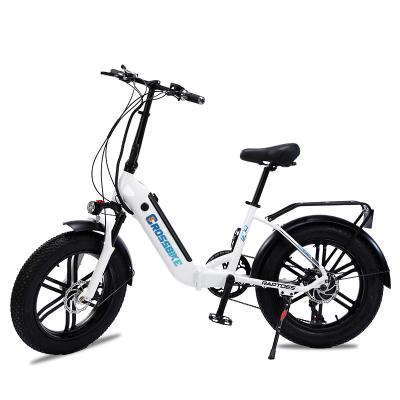 China Multifunctional electric folding bicycle, 20 inch electric bicycle, 48V10AH 500W lithium battery, 4.0 motor of4.0 fat tire electric bicycle foldable for sale