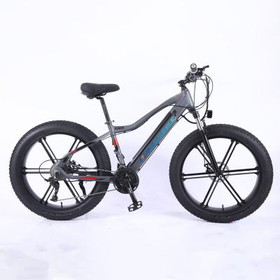 China 26*4.0 Wide Tire Aluminum Alloy Electric Bicycle 48v10AH Lithium Battery Electric Bicycle 500W Motor for sale