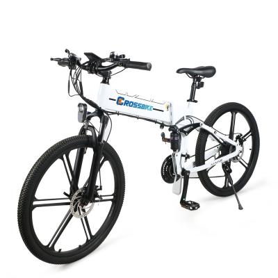 China Aluminum alloy 500W electric bicycle 48V10AH lithium battery motor folding city foldable ladies commuter riding electric bike for sale