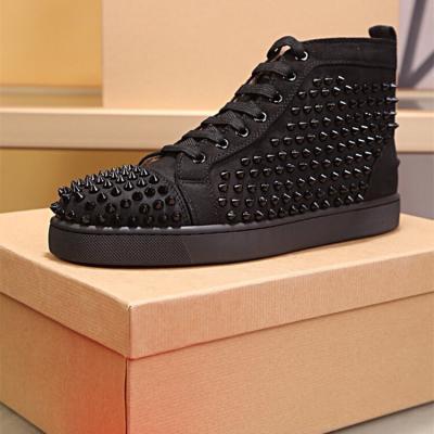 China Famous Designer Breathable Luxury Brand Red Bottom Rivet Studs Different Color Lovers Men Sneaker Trainers Casual Walking Shoes High Top for sale