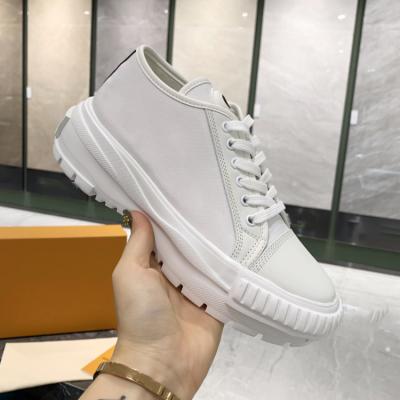 China Fashion Trend Mcqueens Shoes High Quality Women's Flat Canvas Shoes High Roll Platform Female Thick Bottom White Ladies Shoes for sale