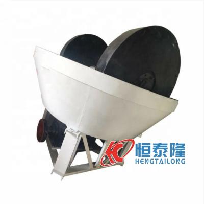 China Grind Gold and Silver Mini Equipment Wet Pan Mill for Gold Mill Price Wet Pan Milling Machine Grinding Core for sale