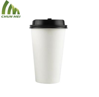 China Sales of Disposable Eco-Friendly Available Unprinted White Paper Disposable Single Layer Cup for Hot Drinks for sale