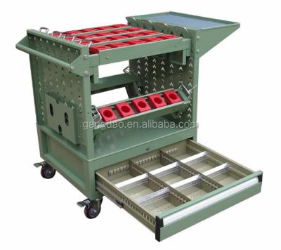 China Gangdao Preassembled Custom CNC Tool Rack Trolley For Workshop for sale