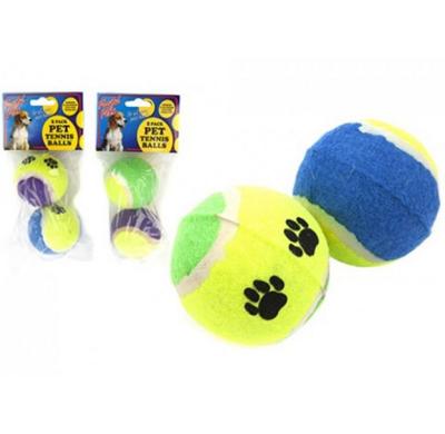 China Pack Of 2 Dog Tennis Balls - Pet 2pc Puppy Animal Pet Toys Fun Durable for sale